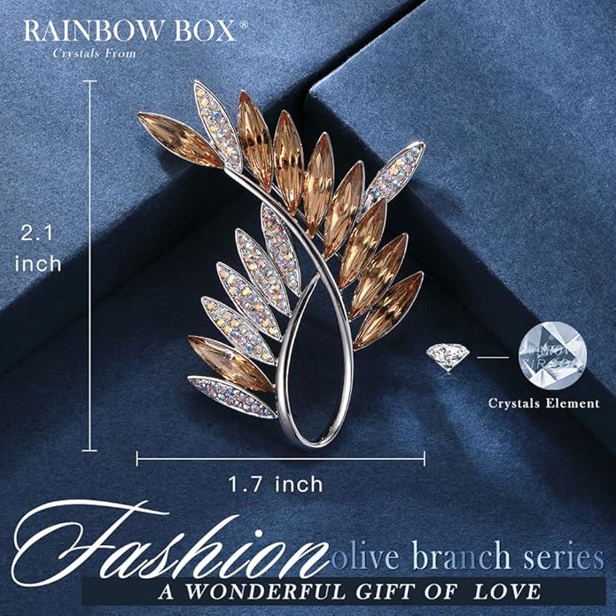 Flower Brooch,Broches Jewelry with Austria Crystal Women's Brooches & Pins