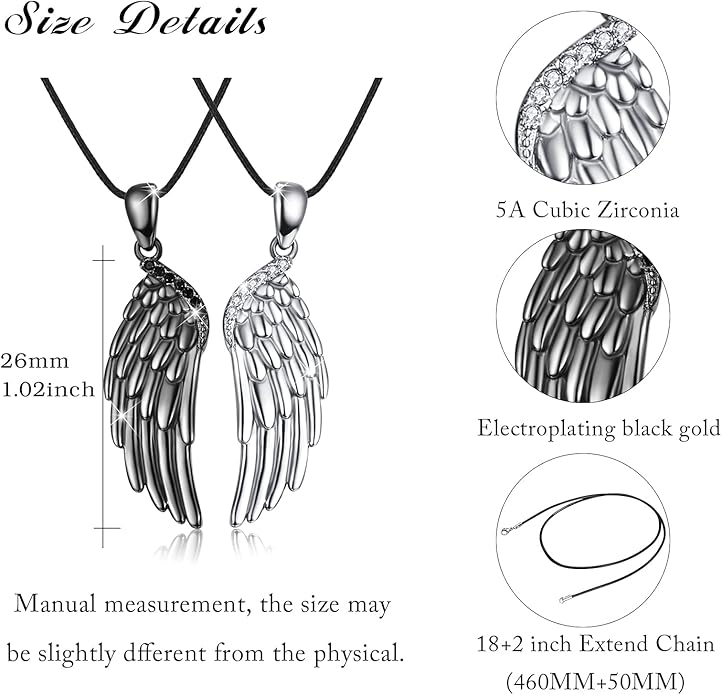 OHAYOO Dragon Phoenix Matching Necklace for Couples 925 Sterling Silver Yin Yang Pendant Necklaces for Couples Jewelry for Him and Her