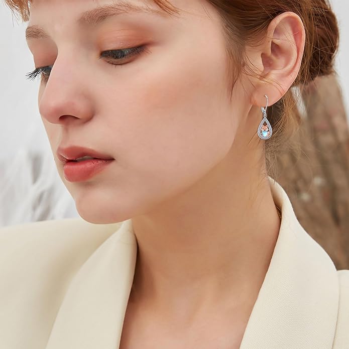 Animal Earrings 925 Sterling Silver Dangle Earrings Leverback Earrings Animal Jewelry for Women