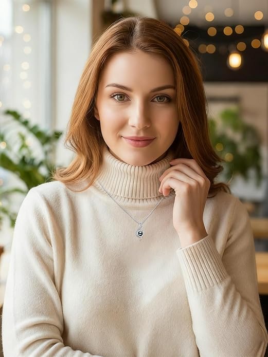 KANNSOAR Tahitian Black Pearl Pendant Necklace AAAA 18K White Gold Plated 925 Sterling Silver Black Pearl Jewelry Gift for Women Mother Wife Her for Anniversary Christmas Birthday