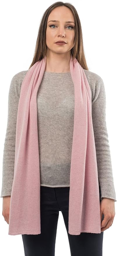 Dalle Piane Cashmere - 100% Cashmere Classic Scarf - Made in Italy - Neck Warmer (12" x 63") - Luxury Gift