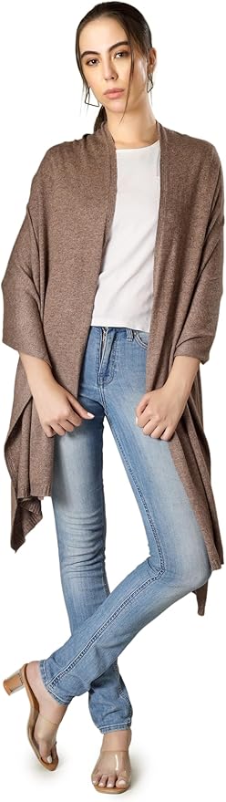 ROSERA Cashmere 100% Cashmere Knitted Wrap Pashmina Shawl Extra Large Scarf Stole for Women Travel