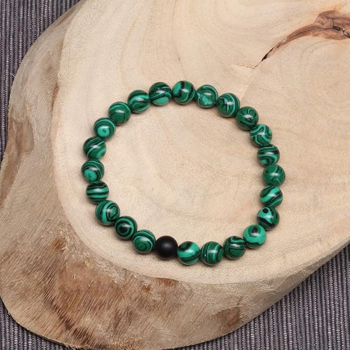 MengPa Mens Beaded Bracelets Couples Matching Bracelet Set Lava Rock Beads for Women Stone Jewelry