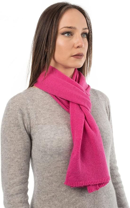 Dalle Piane Cashmere - 100% Cashmere Classic Scarf - Made in Italy - Neck Warmer (12" x 63") - Luxury Gift