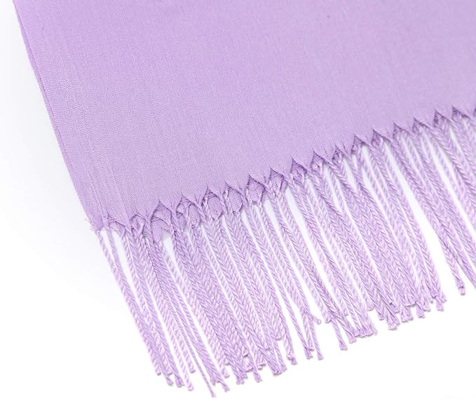 Cindy & Wendy Pashmina Shawls and Wraps Large Scarfs for Women Wedding Party Bridal Long Fashion Solid Shawl Wrap Fringes