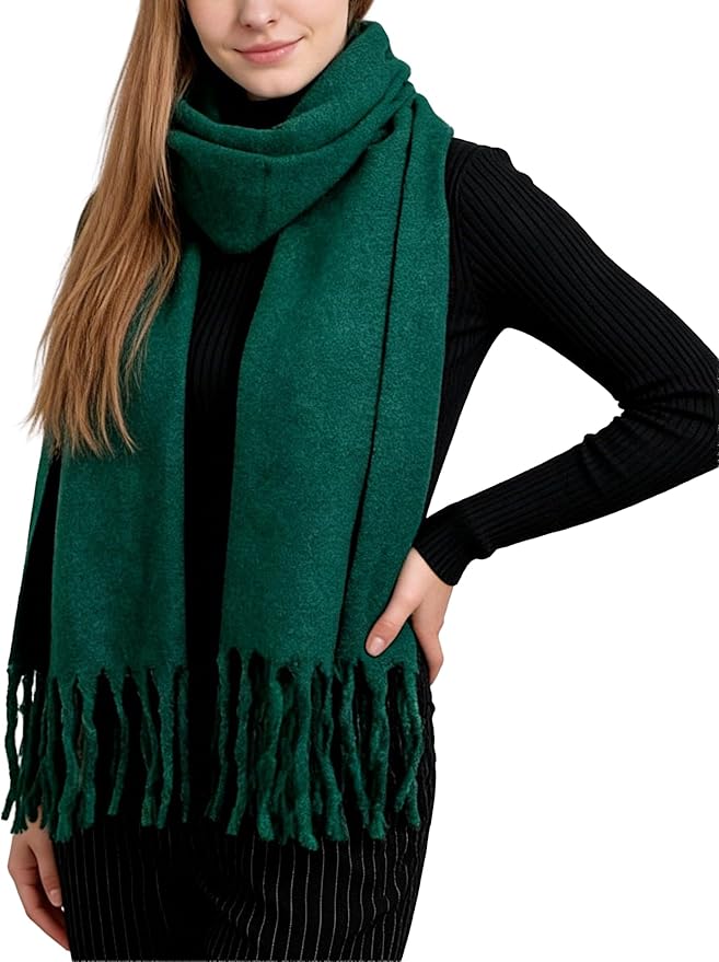 Achillea Warm Cashmere-Feel Winter Scarf – Thick Pashmina Shawl Wrap for Cold Weather