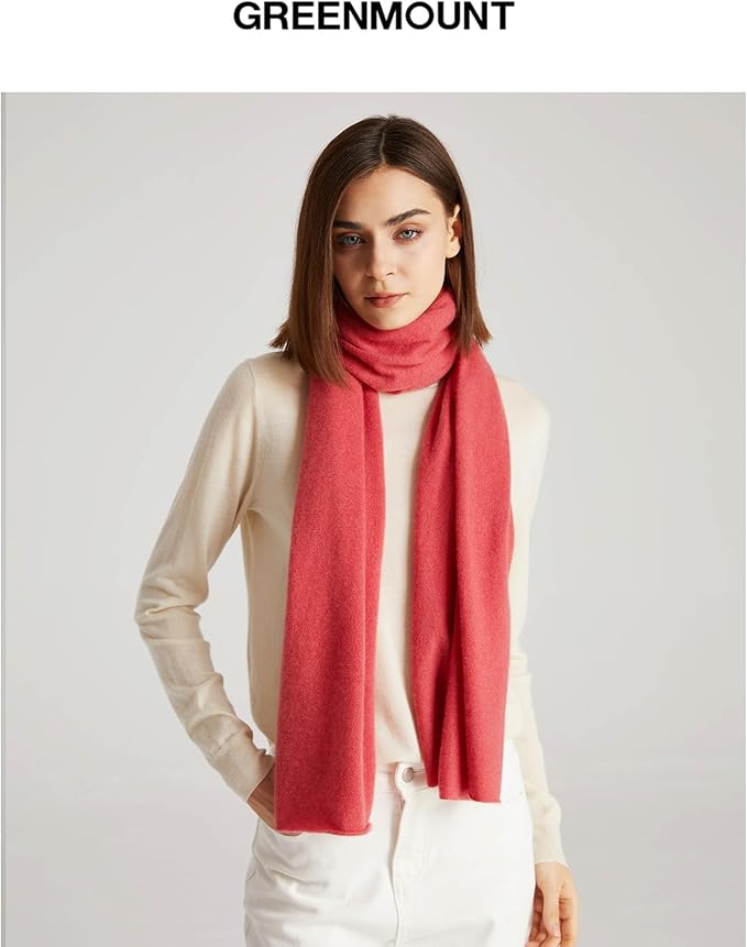 GreenMount Women's Cashmere Shawls 100% Cashmere Knit Soft Warm Winter Extra Large Scarf for Women Plant Dyeing