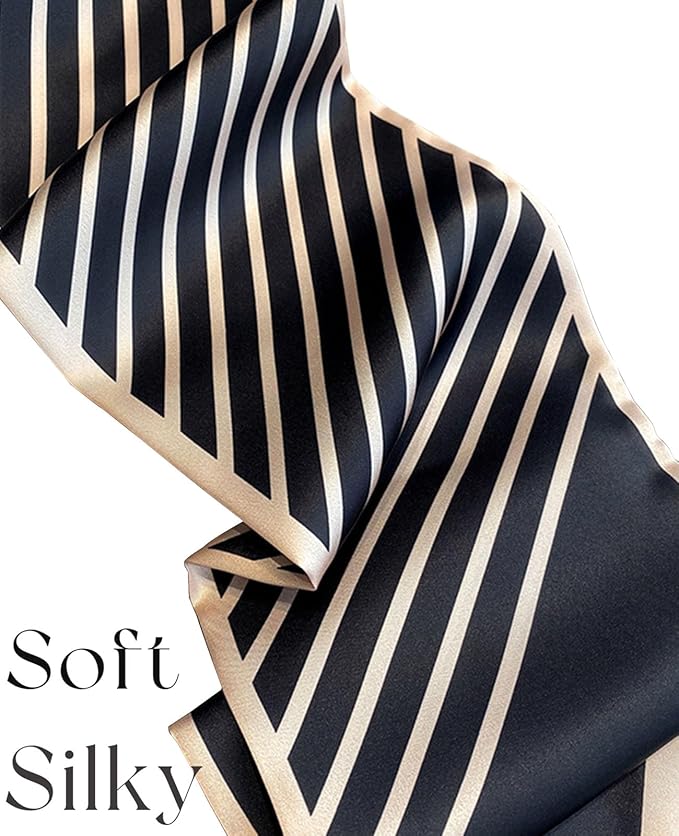 Dailyacc Hair Scarf for Women Fashion Silky Satin Headscarf Wrap Breathable Lightweight Neck Scarves For Handbag