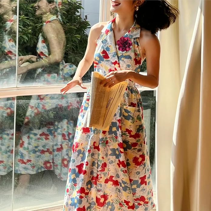 Women's Brooches 4pcs Rose Flower Hair Clip Flamenco Dancer Pin up Mexican Hair Flowers Clips Hairpin Brooch Tea Party Hats Headpieces