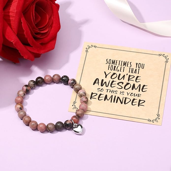 jewelrycard Sometimes You Forget Your Awesome Bracelets for Women, Birthday Christmas Gifts for Women Stocking Stuffers for Teen Girl Gifts Trendy Stuff, Inspirational Jewelry for Women Girls