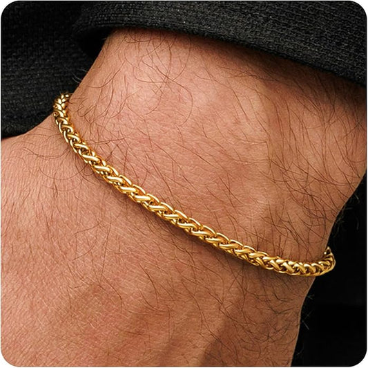 Galis Mens Bracelet Dvir - Stainless Steel for Men, Non Tarnish Rope Chain Bracelets, Stylish Birthday, Gift for Men, Dad, Husband, Boyfriend