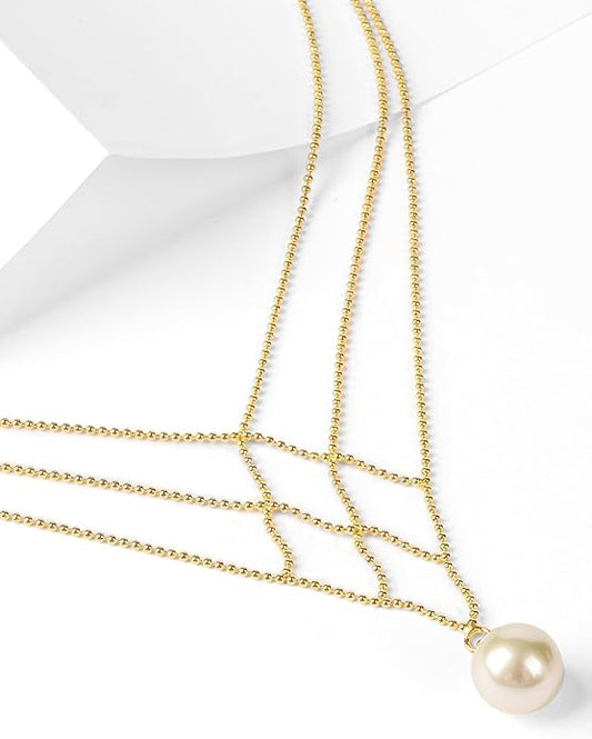 Gifts For Wife Wedding Anniversary - mothers day gifts for wife - AAA+ Real Pearl Necklaces For Women (18k Gold Platting 925 Sterling Silver) mothers necklace ideas Birthday Freshwater Pearl Necklace