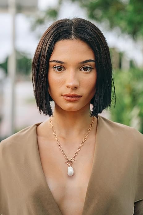 CANEVINKA Dainty Cross Medallion/Heart Pendant Chain Necklace 18K Gold Plated Oval Choker Fashion OT Toggle Jewelry Handmade for Women Simple Gold Charm Necklace
