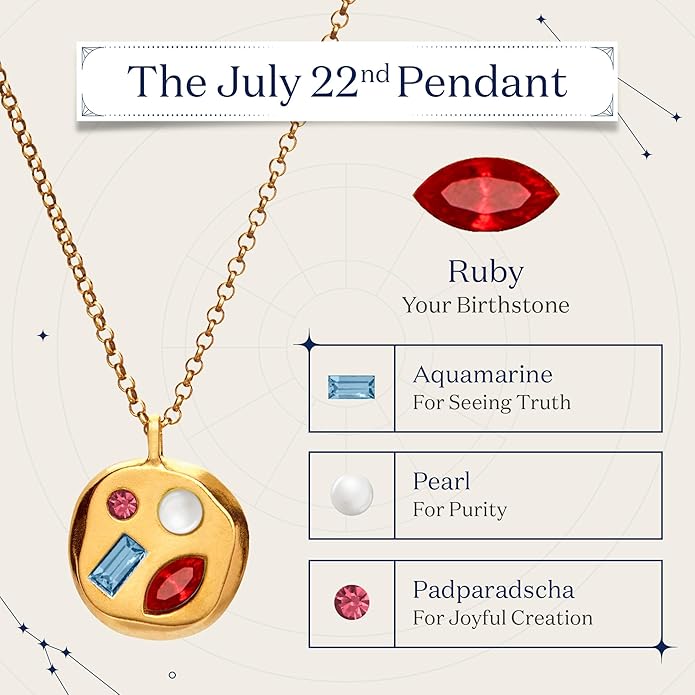 Birthdate 14k Gold Necklace for Women - 16-20in Adjustable 14 Karat Gold Chain with Lobster Clasp - Cadenas de Oro 14k Puro Para Mujer, Ladies Jewelry Birthstone
