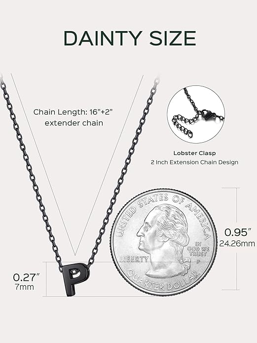 ChicSilver 925 Sterling Silver Initial Necklace for Women Dainty Letter Jewelry Personalized Gift