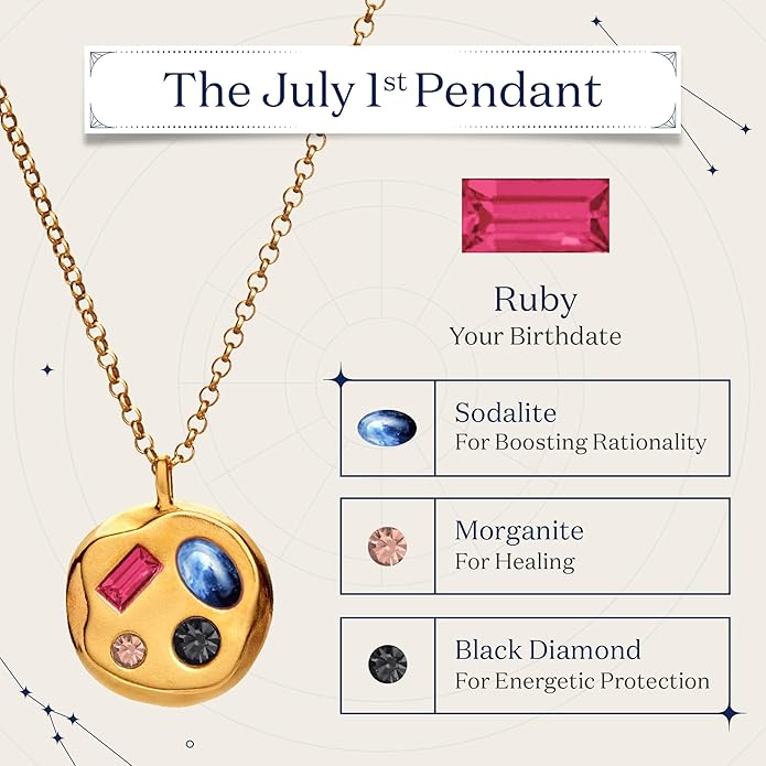 Birthdate 14k Gold Necklace for Women - 16-20in Adjustable 14 Karat Gold Chain with Lobster Clasp - Cadenas de Oro 14k Puro Para Mujer, Ladies Jewelry Birthstone