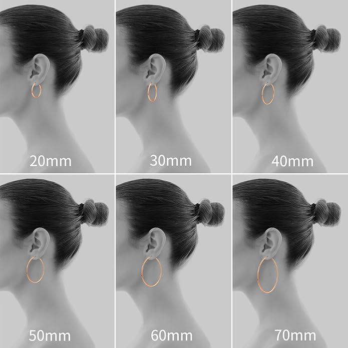 Gacimy Gold Hoop Earrings for Women 14K Gold Plated, 925 Sterling Silver Post Hypoallergenic Earrings Hoops for Women