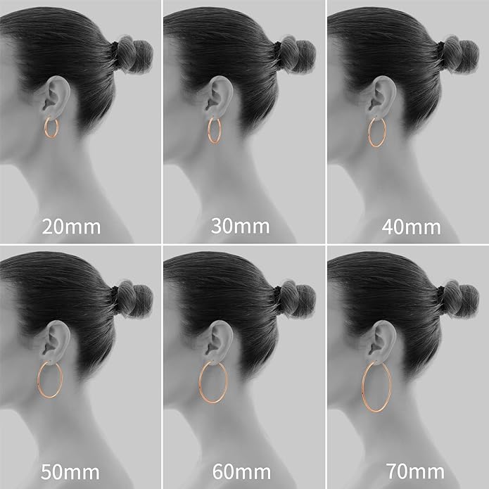 Gacimy Gold Hoop Earrings for Women 14K Gold Plated, 925 Sterling Silver Post Hypoallergenic Earrings Hoops for Women