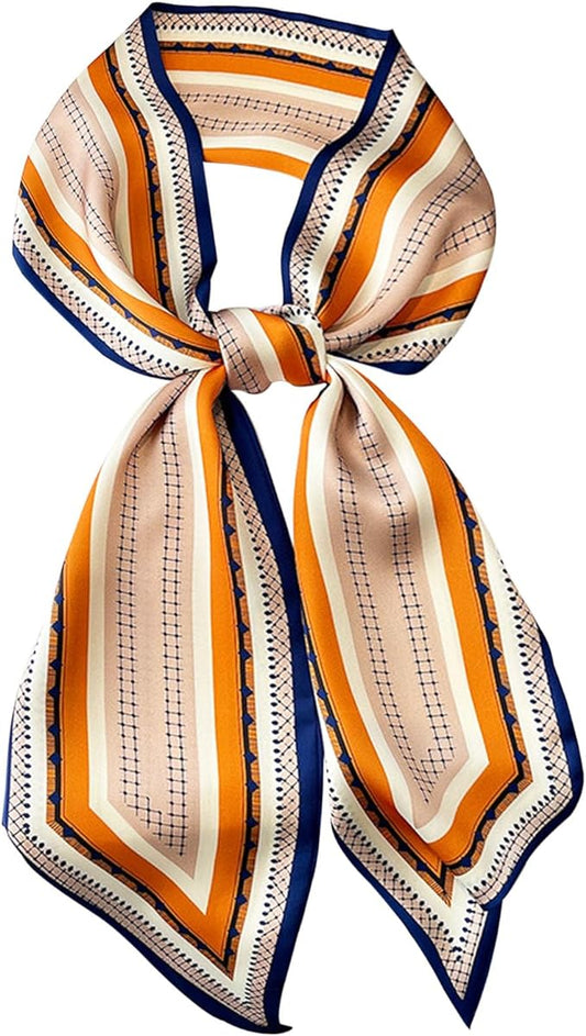 Hioyiwse Head Scarf Hair Neck Scarves For Women Purse Bag Scarfs For Handbags Silky Long Thin Satin Headscarf Fashion
