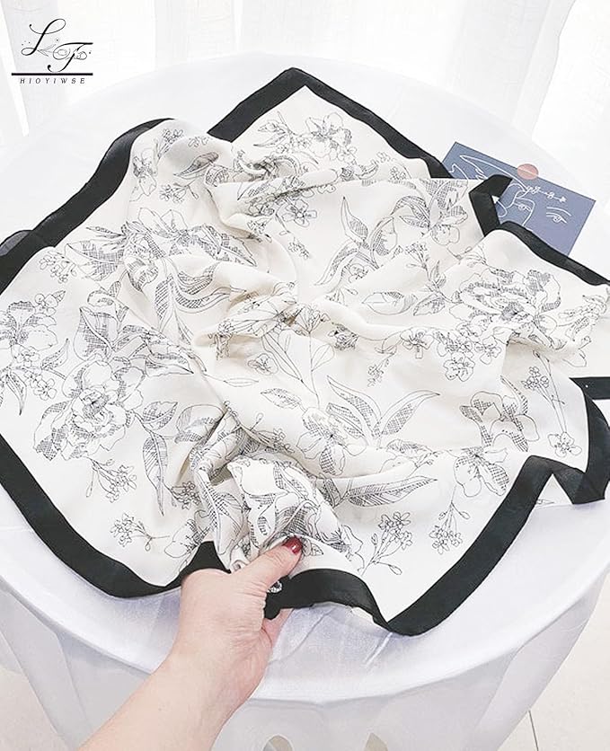 Hioyiwse Satin Bandanas Head Scarf For Women Hair Scarves Accessories Lightweight Fashion Wrap Neck Silk Sleeping Headscarf