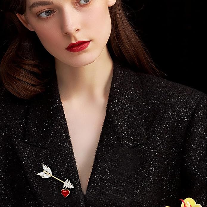 Rhinestone Brooch for Women Rhinestone Brooches Pins Crystal Lapel Pin Jewelry Christmas Valentine's Day Gift for Wife Girlfriend