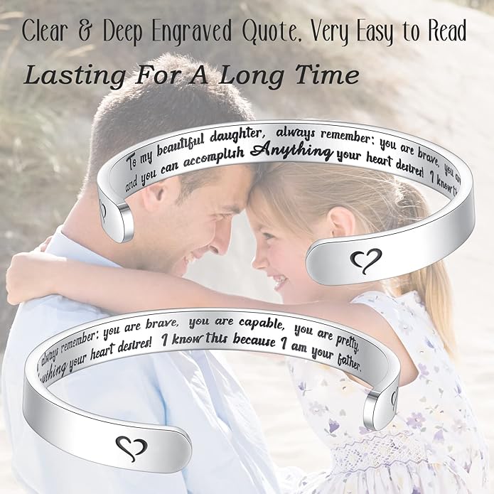 SAM & LORI Personal Bracelets for Teens/Women-Inspirational Jewelry Gifts (Various Designs) for Daughter/Sister/Mom/Friends-Adjustable Bracelet in a Pretty Gift Box