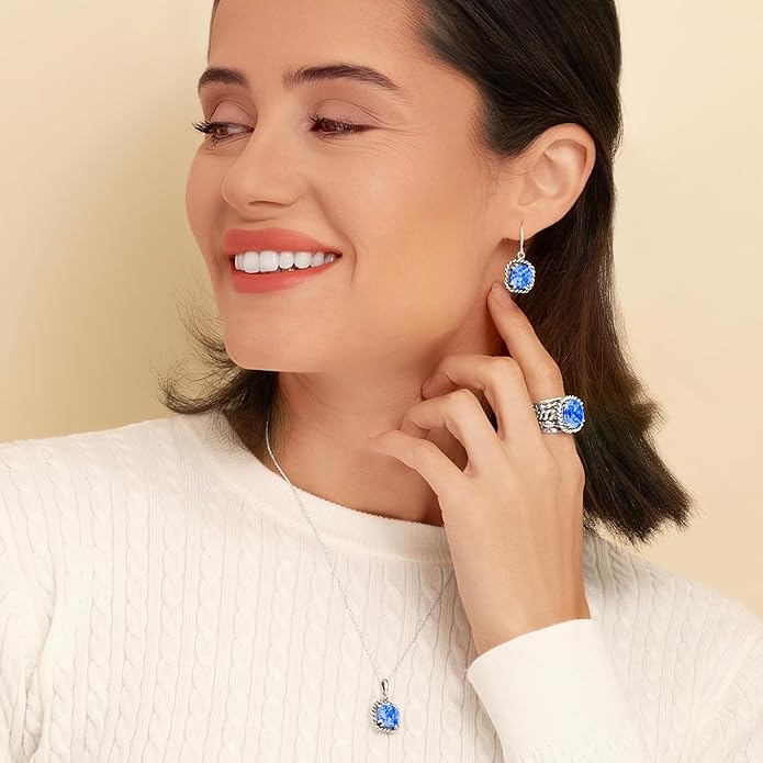 JEAN RACHEL JEWELRY 925 Sterling Silver Necklace for Women - Rope with Cubic Zirconia Vintage Design - Hypoallergenic, Lead & Nickel Free Jewelry - Artisan Handcrafted Statement Necklace