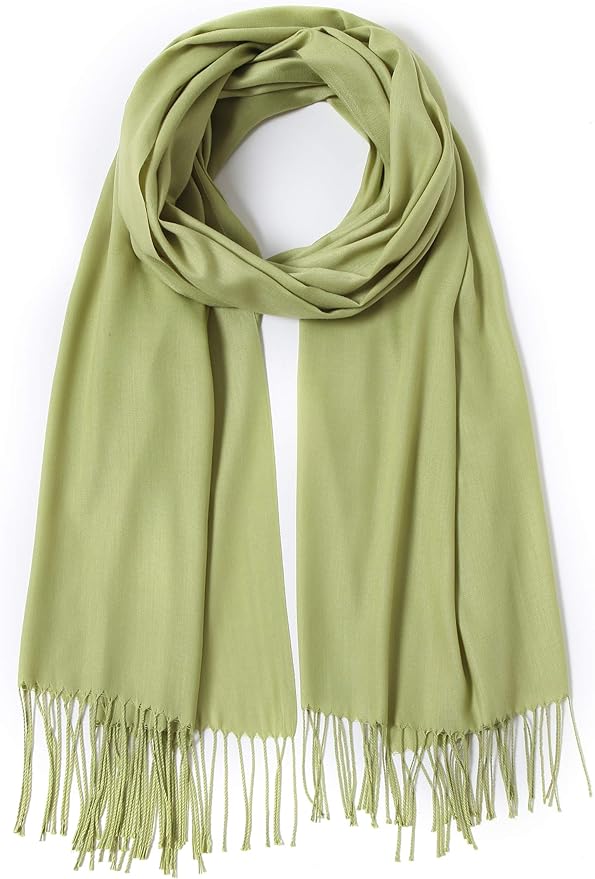 Cindy & Wendy Pashmina Shawls and Wraps Large Scarfs for Women Wedding Party Bridal Long Fashion Solid Shawl Wrap Fringes