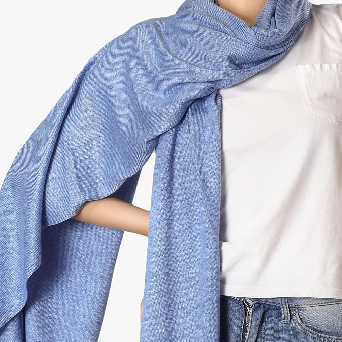 ROSERA Cashmere 100% Cashmere Knitted Wrap Pashmina Shawl Extra Large Scarf Stole for Women Travel