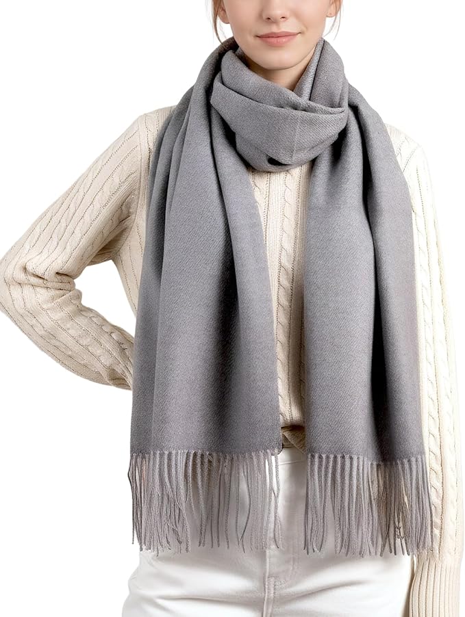 Achillea Warm Cashmere-Feel Winter Scarf – Pashmina Shawl Wrap, Blanket Scarf for Daily Wear, Travel & Cold Weather