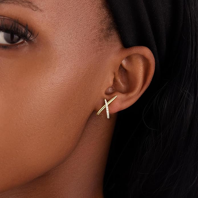 Gold Stud Earrings for Women Trendy, Simple Minimalist Gold Stud Earrings, Dainty Simple Earring for Women‘s Fashion Gifts