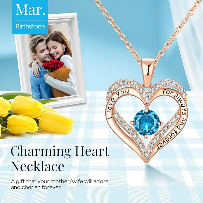 18K Rose Gold Necklaces for Women Birthday Gifts for Women Jewelry for Women Birthday Gifts for Wife Girlfriend Daughter Wife Birthday Gifts for Anniversary Mothers Day Christmas Valentines Gifts