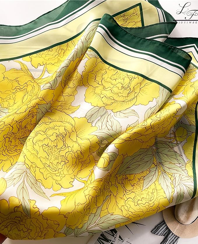 Hioyiwse Satin Bandanas Head Scarf For Women Hair Scarves Accessories Lightweight Fashion Wrap Neck Silk Sleeping Headscarf