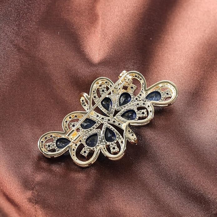 YOQUCOL Cubic Zirconia Crystal Rhinestone Wedding Brooch Pin for Women Brides Jewelry