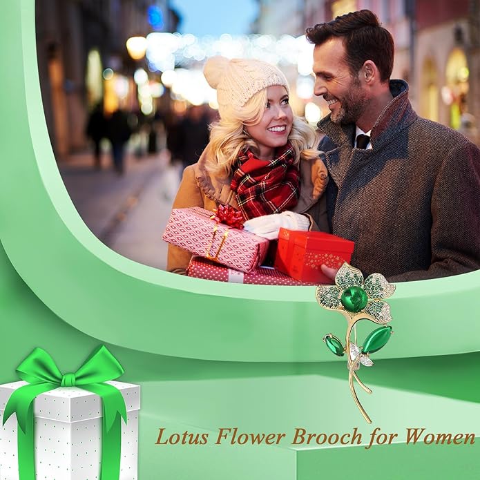 Flower Brooch for Women Girls Flower Rhinestone Brooch Gold Plated Lapel Pin Clothing Accessory Wedding Gift Fashion Jewelry for Mom Wife