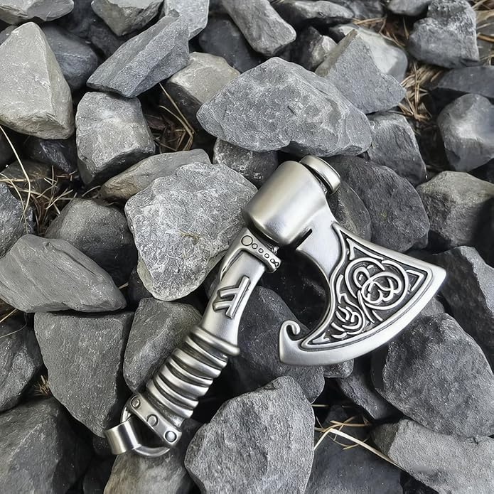 S925 Sterling Silver Viking Pendant, Norse Mythology Inspired Men's Jewelry, Perfect for Necklaces, Gift for Father's Day, Christmas, Birthday