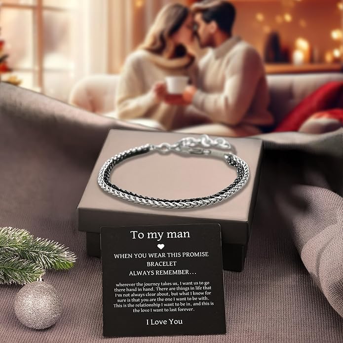 Galis Mens Bracelet Dvir - Stainless Steel for Men, Non Tarnish Rope Chain Bracelets, Stylish Birthday, Gift for Men, Dad, Husband, Boyfriend