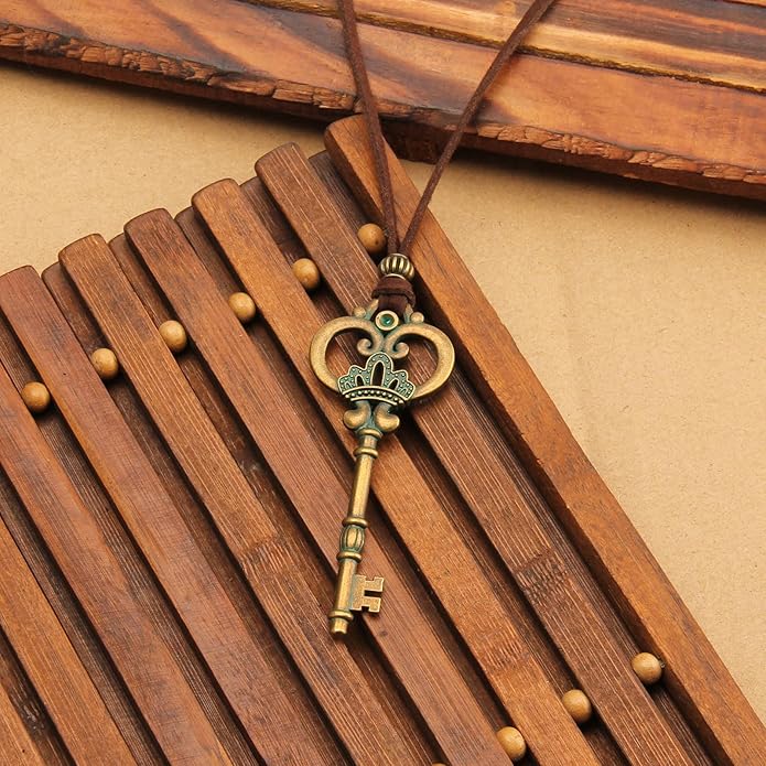 Boho Necklaces for Women Chunky Circle Necklace Layered Boho Circle Leather Choker Necklace Long Vintage Necklaces Bohemian Jewlery Gifts