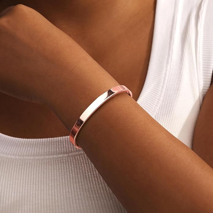 Gold Bracelets for Women Non Tarnish, 14K Gold Plated Chunky Cuff Bracelet Gold Bangles Bracelet for Women Trendy Tie Knot Cuban Rope Paperclip Beaded Bracelet Stack Jewelry Gifts