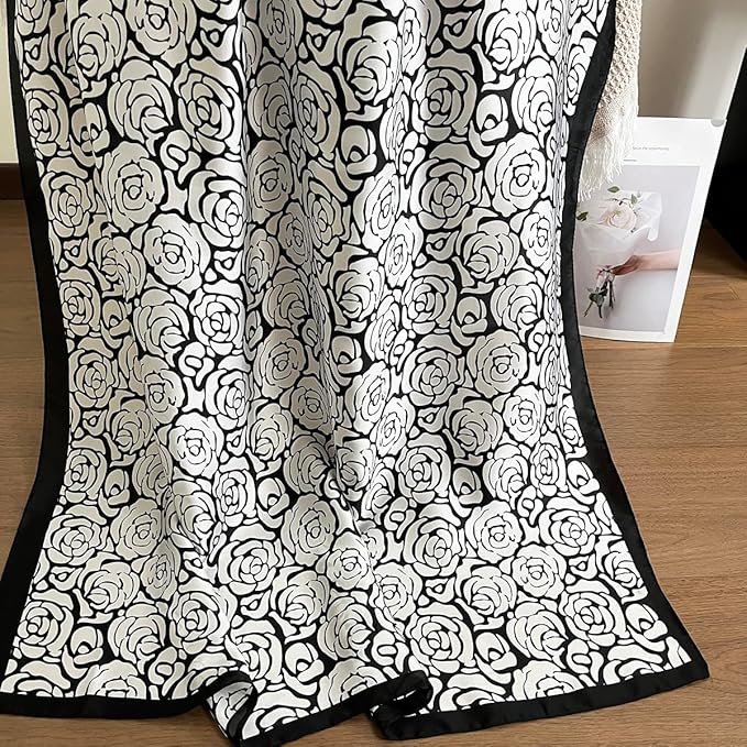 Long Silk Like Scarf Lightweight Satin Scarves Large Sunscreen Shawl Wrap for Women