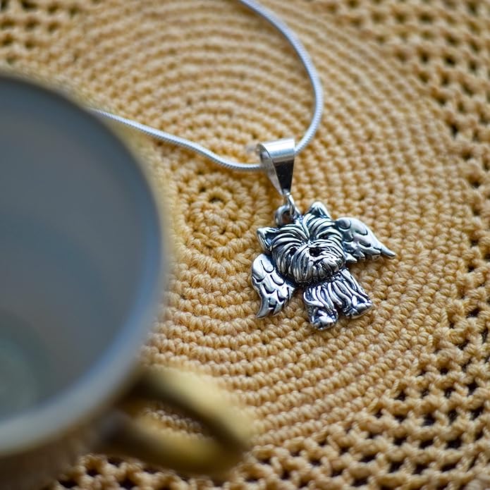 Sterling Silver Yorkie Pendant Gifts for Women - Yorkshire Terrier Gifts – Handcrafted in the USA