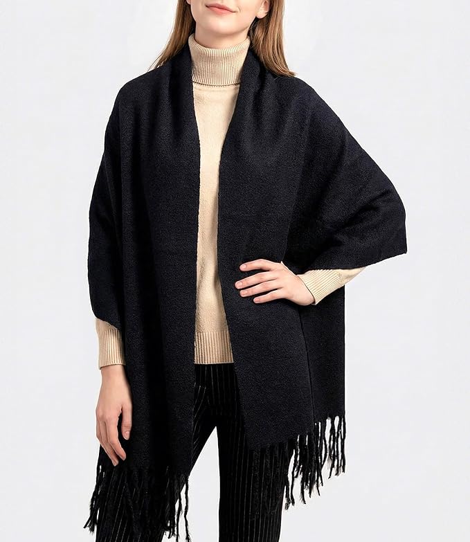 Achillea Warm Cashmere-Feel Winter Scarf – Thick Pashmina Shawl Wrap for Cold Weather