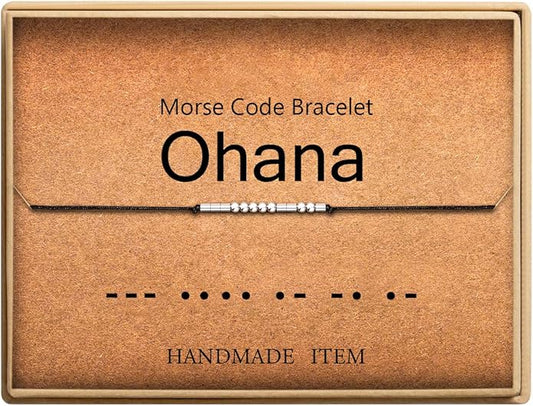 Lcherry Personalized Gift for Women Funny Morse Code Bracelet for Women Friendship Inspirational Gifts for Women