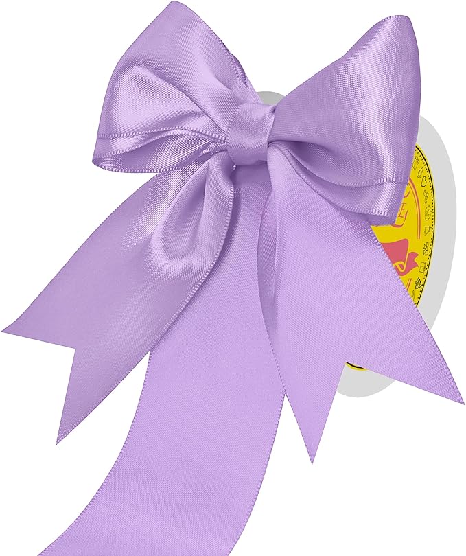 LEEQE Double Face Light Purple Satin Ribbon 2 inch X 25 Yards for Gift Wrapping Very Suitable for Weddings Party Hair Bow Invitation Decorations and More