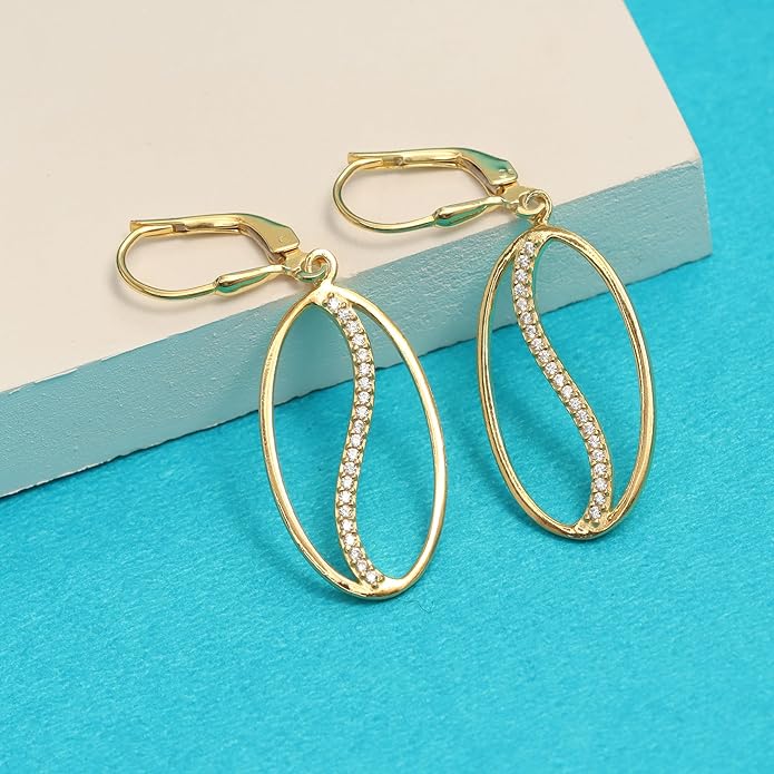 LeCalla 925 Sterling Silver Leverback Drop Earrings | Lightweight Celtic-Knot Filigree Heart Teardrop Dangle Earring for Women's Gift for Her
