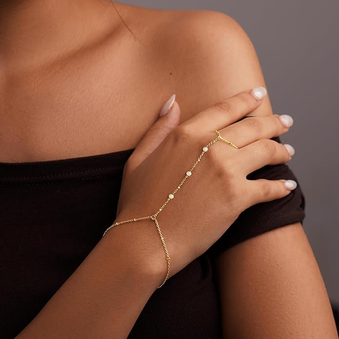 Gold Bracelets for Women Non Tainish,Dainty Bracelets Stack for Women Trendy, Gold Plated Cuff Bracelets Stack With Beaded Cuban Paperclip Snake Rope Bangle Hand Chain Jewelry Gifts for Women