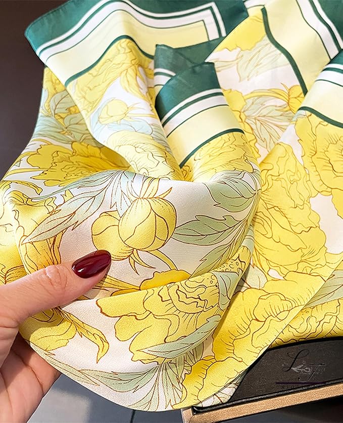 Hioyiwse Satin Bandanas Head Scarf For Women Hair Scarves Accessories Lightweight Fashion Wrap Neck Silk Sleeping Headscarf
