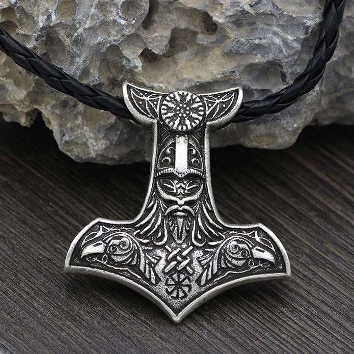 S925 Sterling Silver Viking Pendant, Norse Mythology Inspired Men's Jewelry, Perfect for Necklaces, Gift for Father's Day, Christmas, Birthday