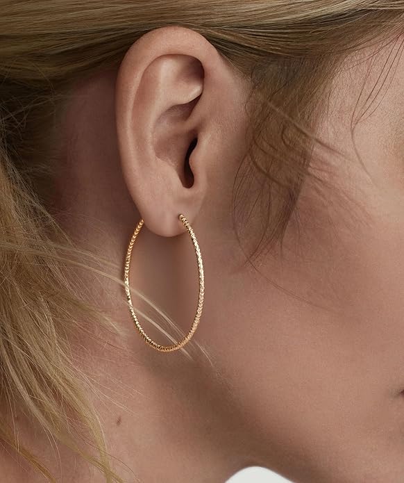 6 Pairs Gold and Silver Plated Hoop Earrings Set for Women – Trendy Silver and Gold Huggie Hoops, Big Silver and Gold Earrings, Chunky Jewelry for Multiple Piercings, Fashion Gift Pack, Stylish Silver Jewelry for Everyday Wear