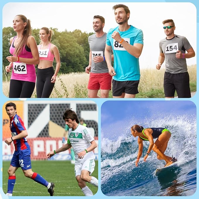 JUNEBRUSHS 24 Pcs Rubber Bracelets Assorted Green Silicone Wristbands for Women Men Teens Teacher Home Office Game Party Favor Gifts Supplies